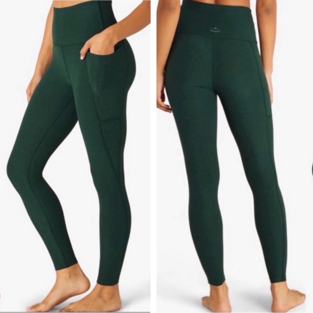 BEYOND YOGA Space Dye Out Of Pocket High Rise Dark Spruce Leggings
